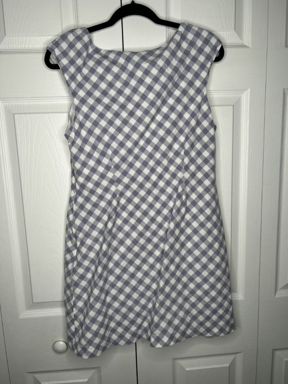 Saylor Hadleigh Purple White Gingham Cap Sleeve Dress Women's Size X-Large XL - Picture 8 of 9
